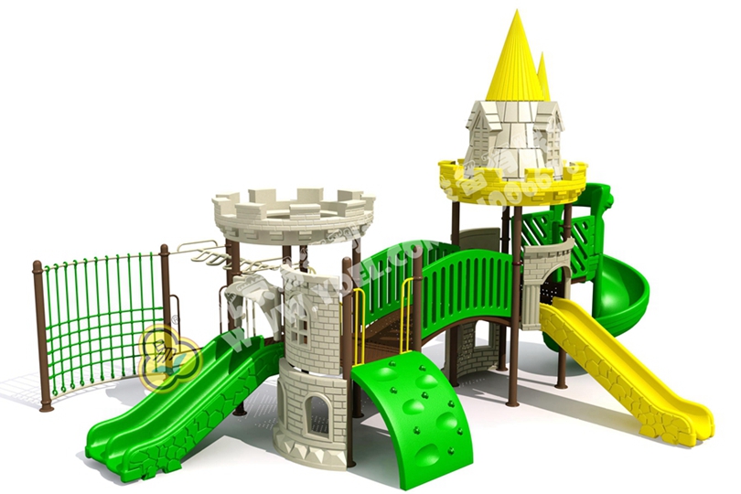 兒童戶外城堡造型滑梯設備